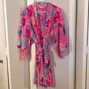 Lilly Pulitzer Palm Beach Silk Robe - Jam Out